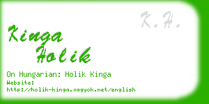 kinga holik business card